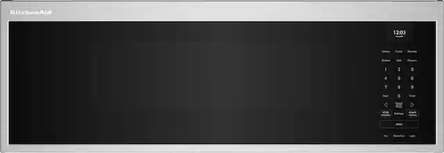 KitchenAid - 1.1 Cu. Ft. Low Profile Over-the-Range Smart Microwave with Sensor Cooking and Dual Fan Ventilation - Stainless Steel Fingerprint Resistant