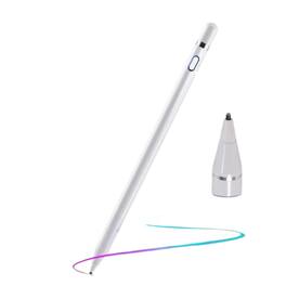 Stock Preferred - Universal Rechargeable Capacitive Touch Screen Stylus Pen for iPhone, iPad, Android, Tablets - White