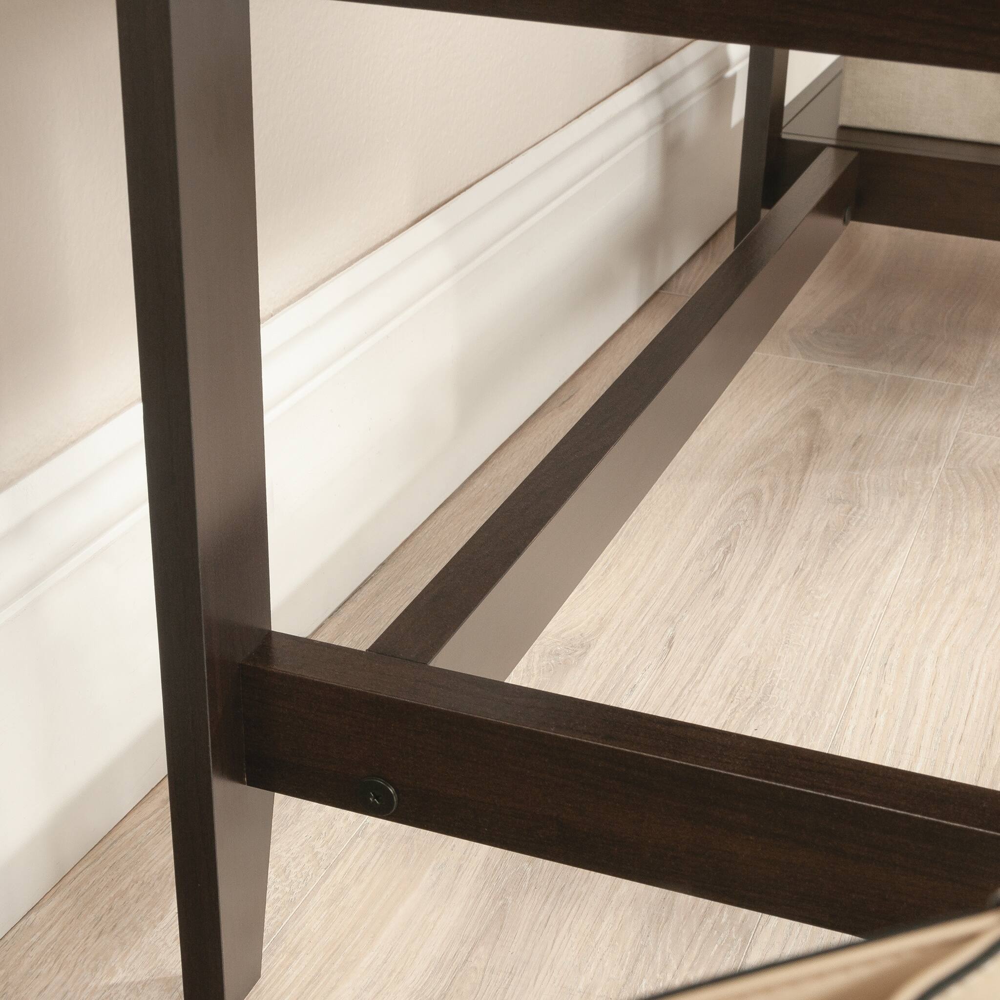 Alt View 4. Spaco - Computer Desk with Drawers, Cord Management, Large Work Surface for Home - Brown.