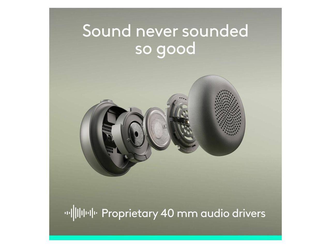 Sound never sounded so good  
Proprietary 40 mm audio drivers