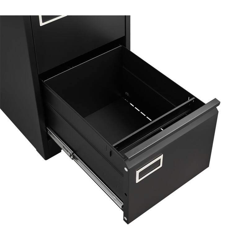 Alt View 6. HTUTWOO - 3 Drawer File Cabinet with Lock - Vertical Metal Filing Cabinet for Home Office, Organizer Storage Fit Letter/A4/Legal - Black.