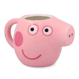 Silver Buffalo - Peppa Pig Sculpted Ceramic Mug | Holds 20 Ounces - Pink