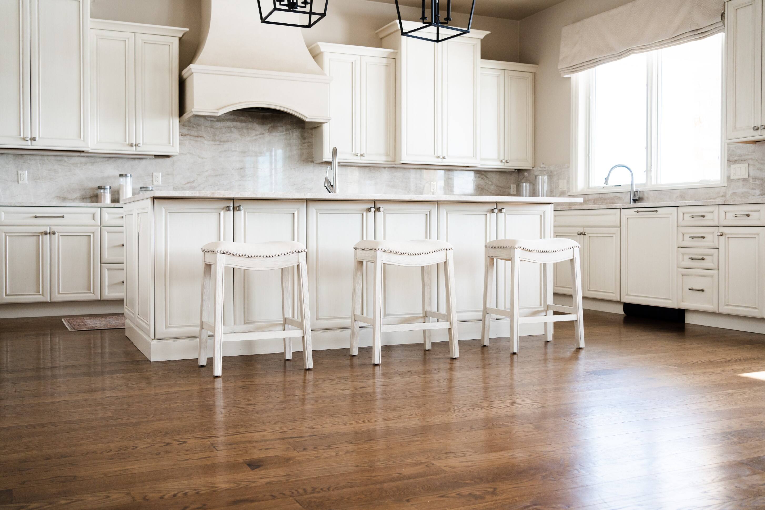 Alt View 4. Maven Lane - 26" Adrien Saddle Counter Stool In White Oak Finish With Fabric Upholstery - White Oak.