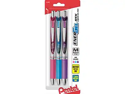 Pentel
ENERGEL RTX
Medium (M)
Ink Colors: Pink, Blue, Purple
Thickest Ink
Quick Drying Ink