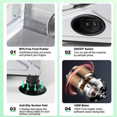 Aazon.co: Skyehoo eat Slicer, Electric Food Slicer for Hoe Use Aazon.co: Skyehoo eat Slicer, Electric Food Slicer for Hoe Use