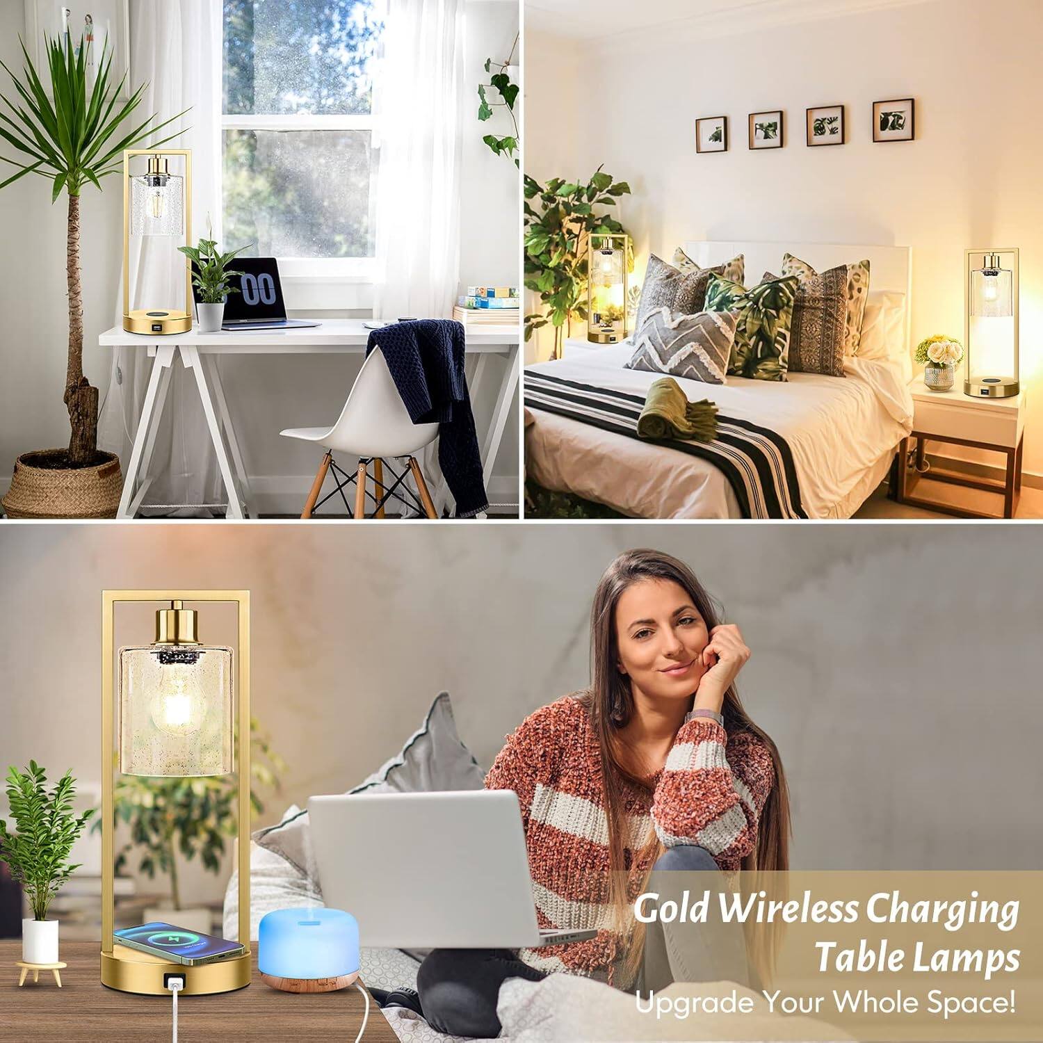 Gold Wireless Charging Table Lamps
Upgrade Your Whole Space!