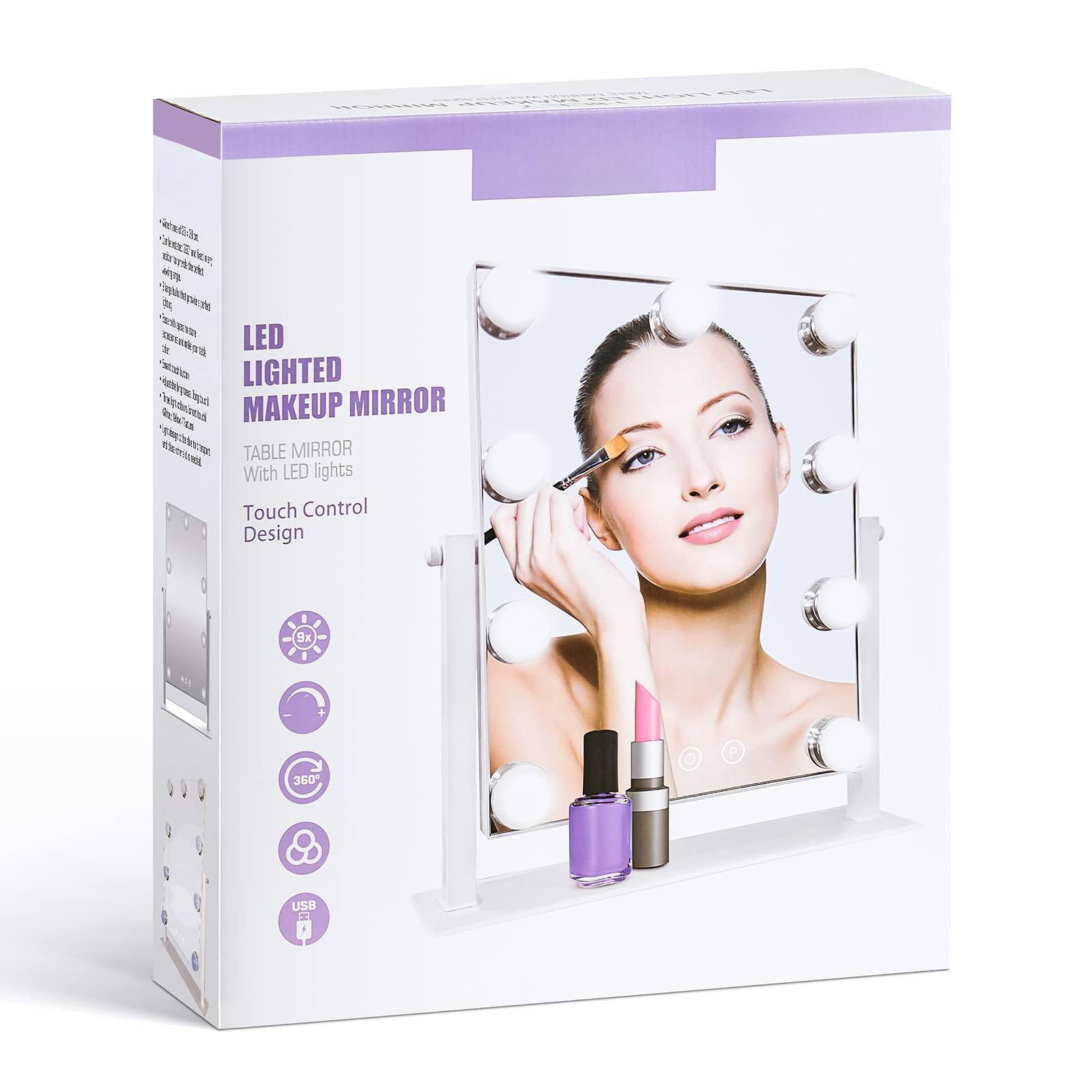 Alt View 3. Cedar Assembly - Mirror Lighted Magnifying Vanity Makeup Hollywood Multi-Color Dimmable Premium Quality Perfect For D - 17.3"L x 13.1"W.