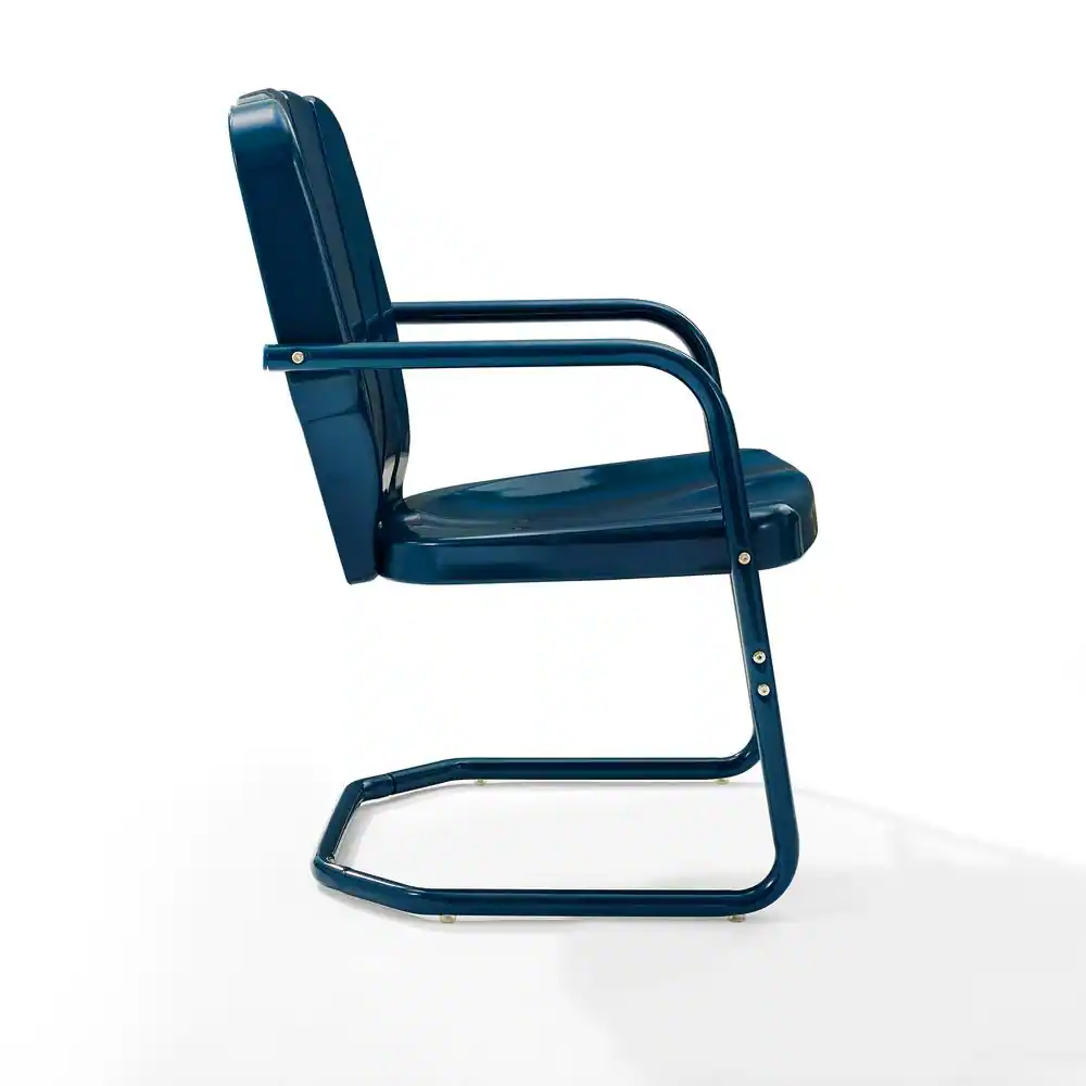 Alt View 1. Crosley Furniture - Ridgeland 2Pc Retro Outdoor Chair Set - 2 Chairs - Navy Gloss.
