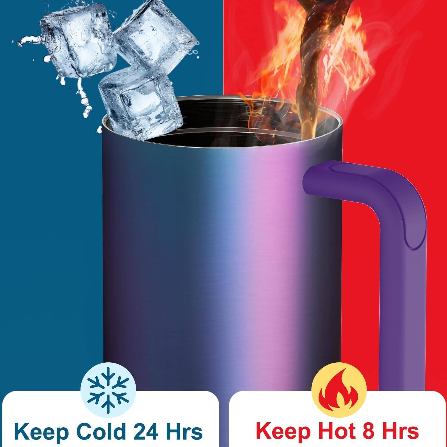 Keep Cold 24 Hrs  
Keep Hot 8 Hrs