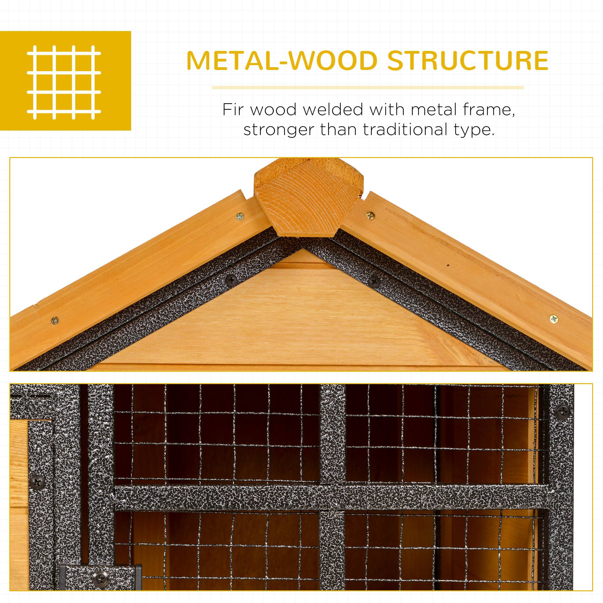 METAL-WOOD STRUCTURE  
Fir wood welded with metal frame, stronger than traditional type.