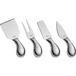 Cilio - Piave 4 Piece Cheese Knife Set, Stainless Steel - Silver