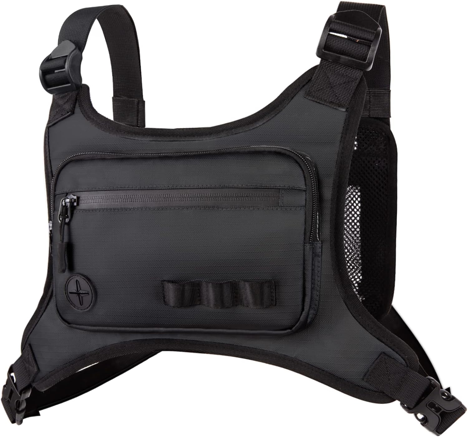 Front. Wikistore - WIKISTORE Running Chest Pack for Men Women Lightweight Water Resistant with Phone Holder Black - Black.