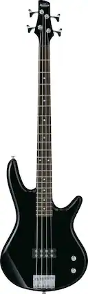 Front. Ibanez - Ibanez GSR100EX 4 String GIO Series Poplar Body Electric Bass Guitar - Black.
