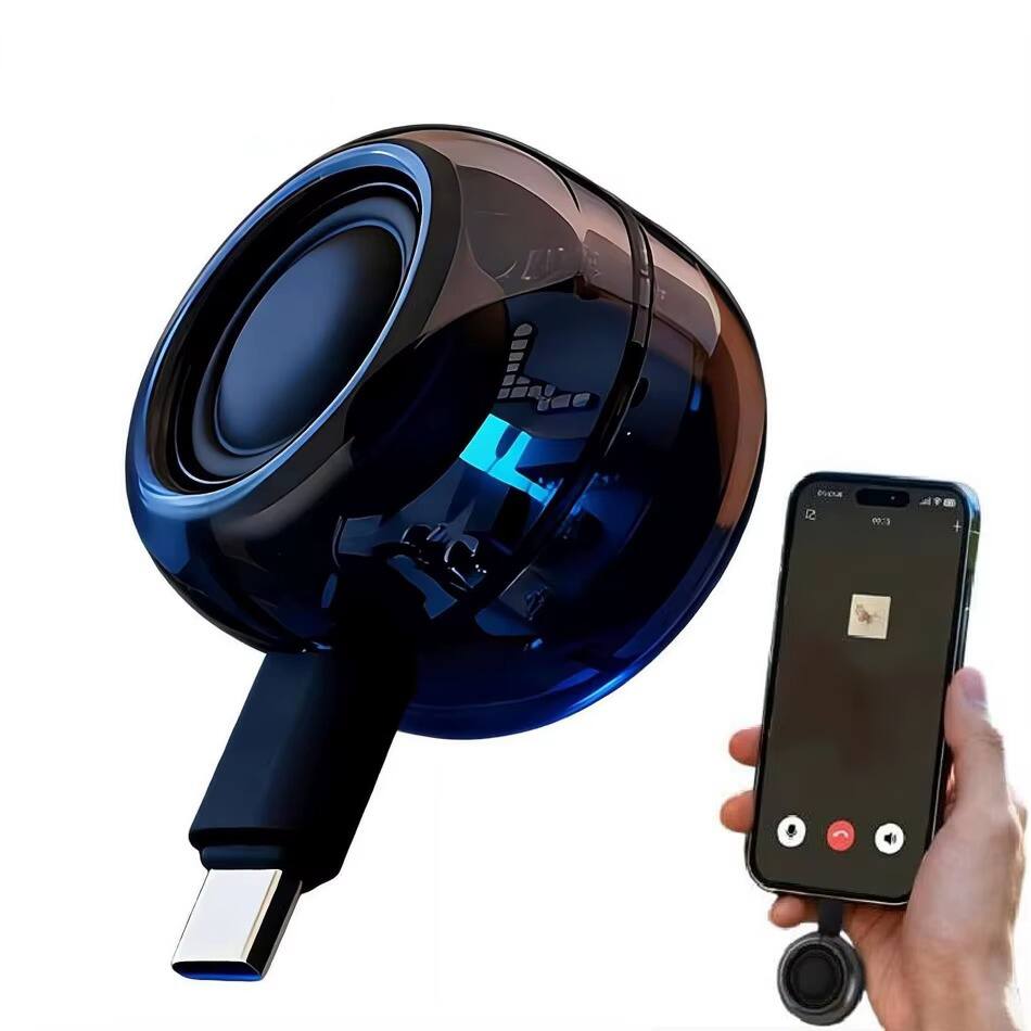 Front. PRIMEPLUS - Portable Mini Speaker with Type-C Plug and Play Cardioid Microphone 2W High-Fidelity Sound for Phone Laptop iPad.