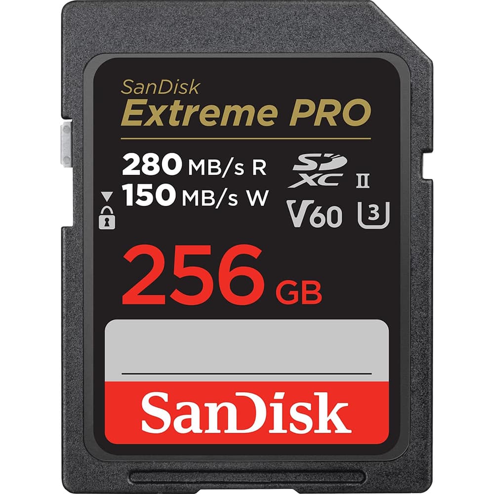 SanDisk - 256GB Extreme PRO SD UHS-II Memory Card V60 SDSDXEP-256G-GN4IN