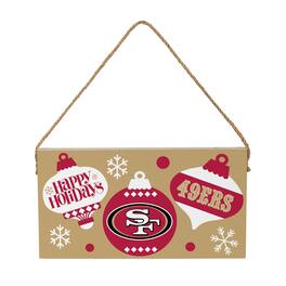 Evergreen Enterprises - San Francisco 49ers 6" x 11" Holiday Wood Wall Sign - Multicolor