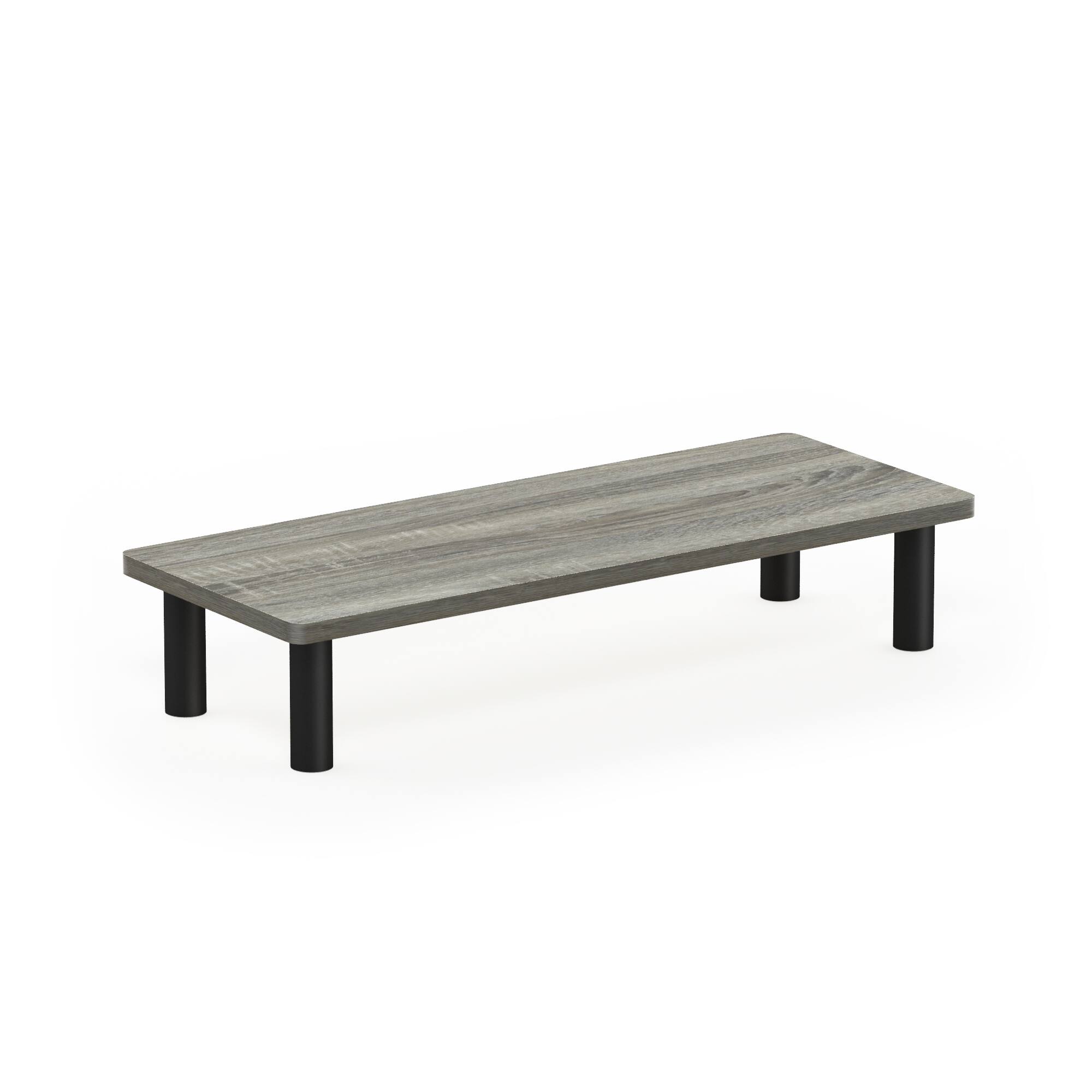 Furinno - Turn-N-Tube Monitor Riser Stand - French Oak/Black