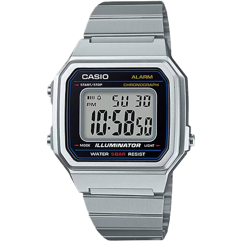 CASIO ALARM START/STOP CHRONOGRAPH  
ILLUMINATOR LIGHT  
WATER 5BAR RESIST
