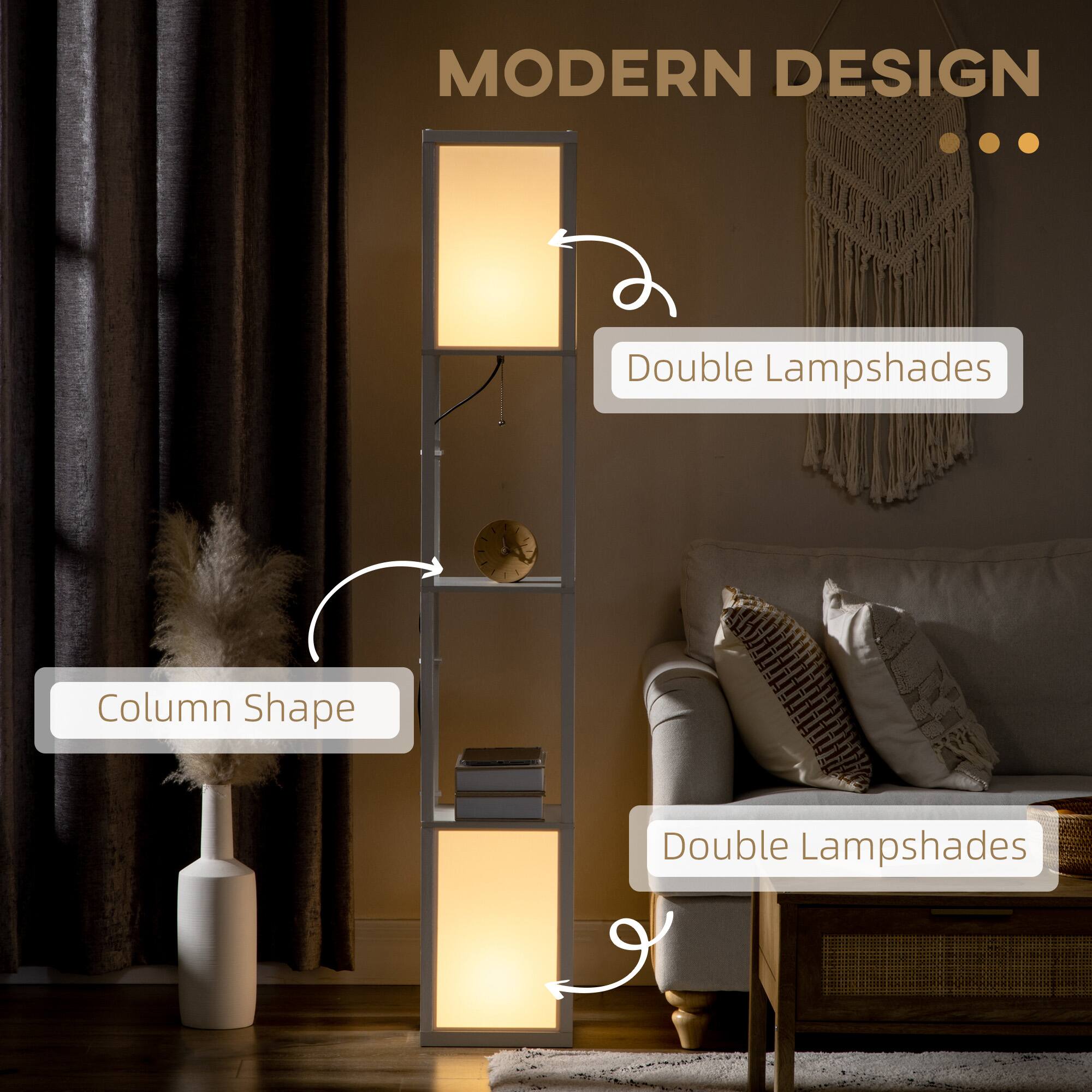 MODERN DESIGN

- Double Lampshades
- Column Shape
- Double Lampshades