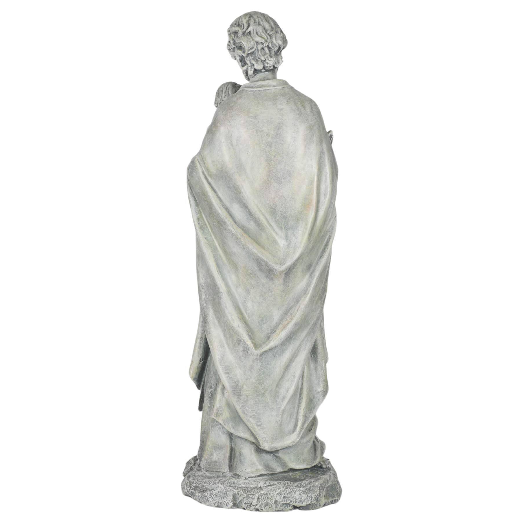 Alt View 4. Refined Abode Design - By Roman - 20 H St Joseph Holding A Garden Statue Religious Outdoor Decor.