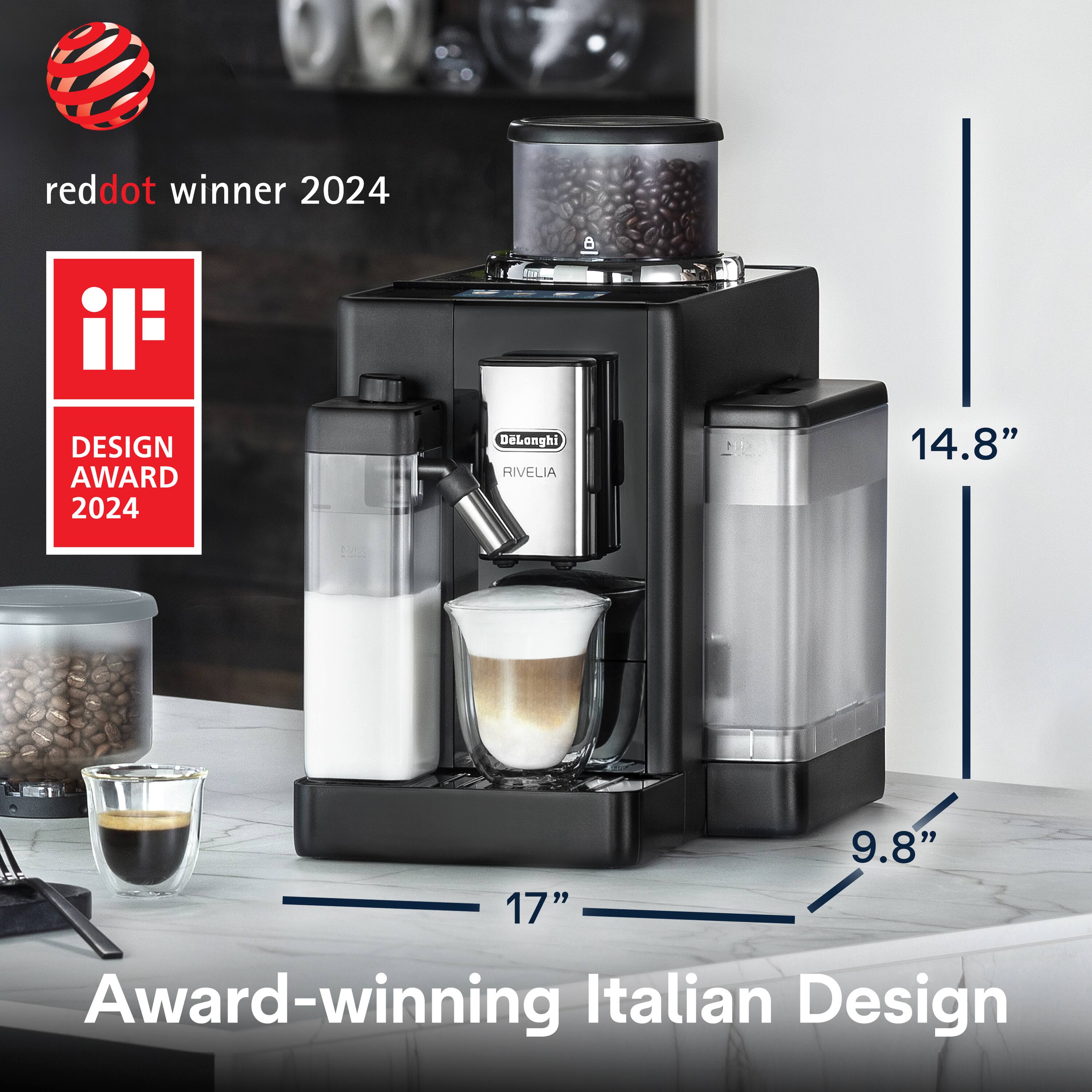 reddot winner 2024 il DESIGN AWARD 2024 Delonghi RIVELIA 14.8" 9.8" 17" Award-winning Italian Design
