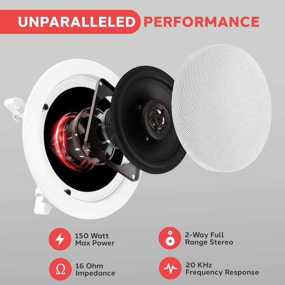 UNPARALLELED PERFORMANCE

150 Watt Max Power  
16 Ohm Impedance  
2-Way Full Range Stereo  
20 KHz Frequency Response