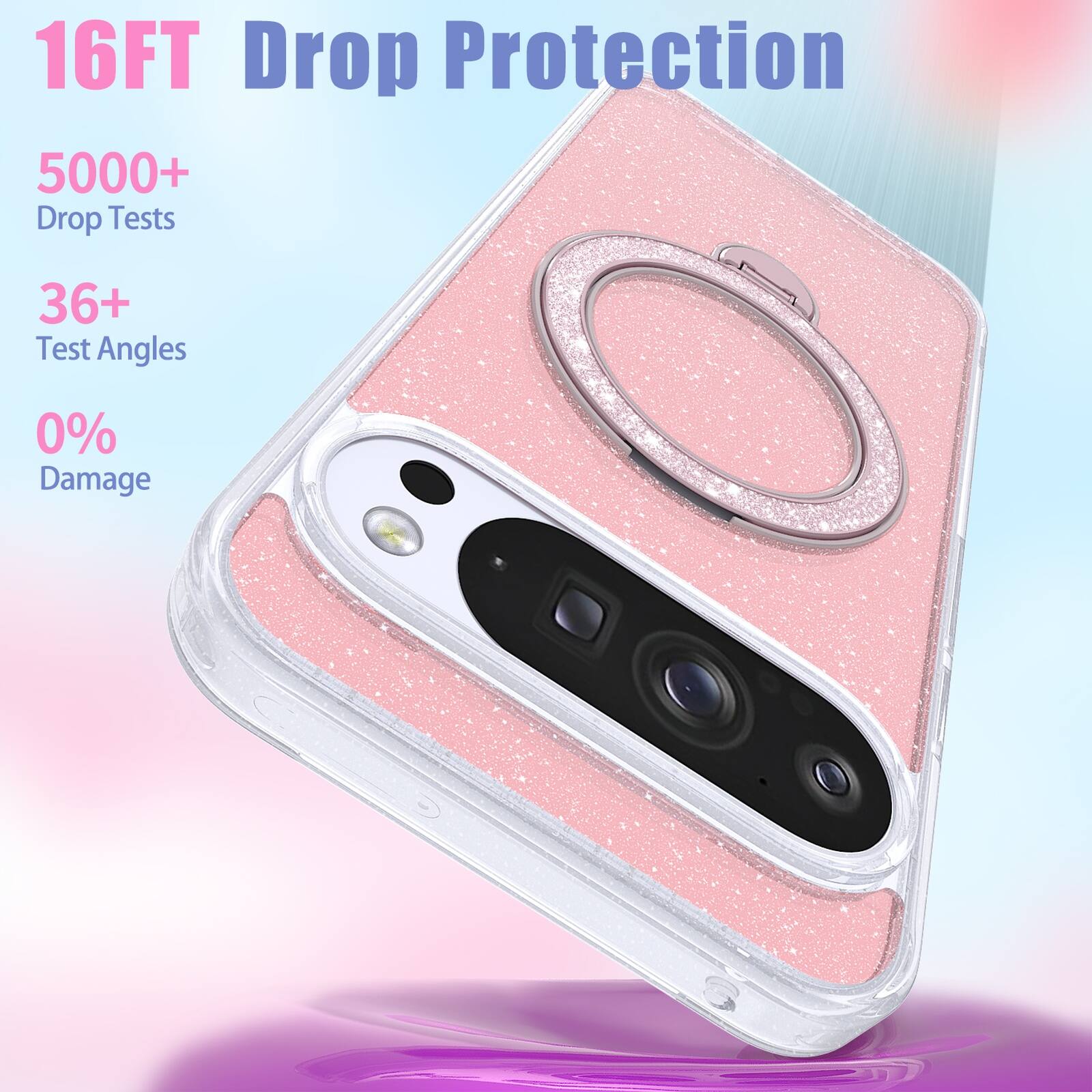 16FT Drop Protection  
5000+ Drop Tests  
36+ Test Angles  
0% Damage