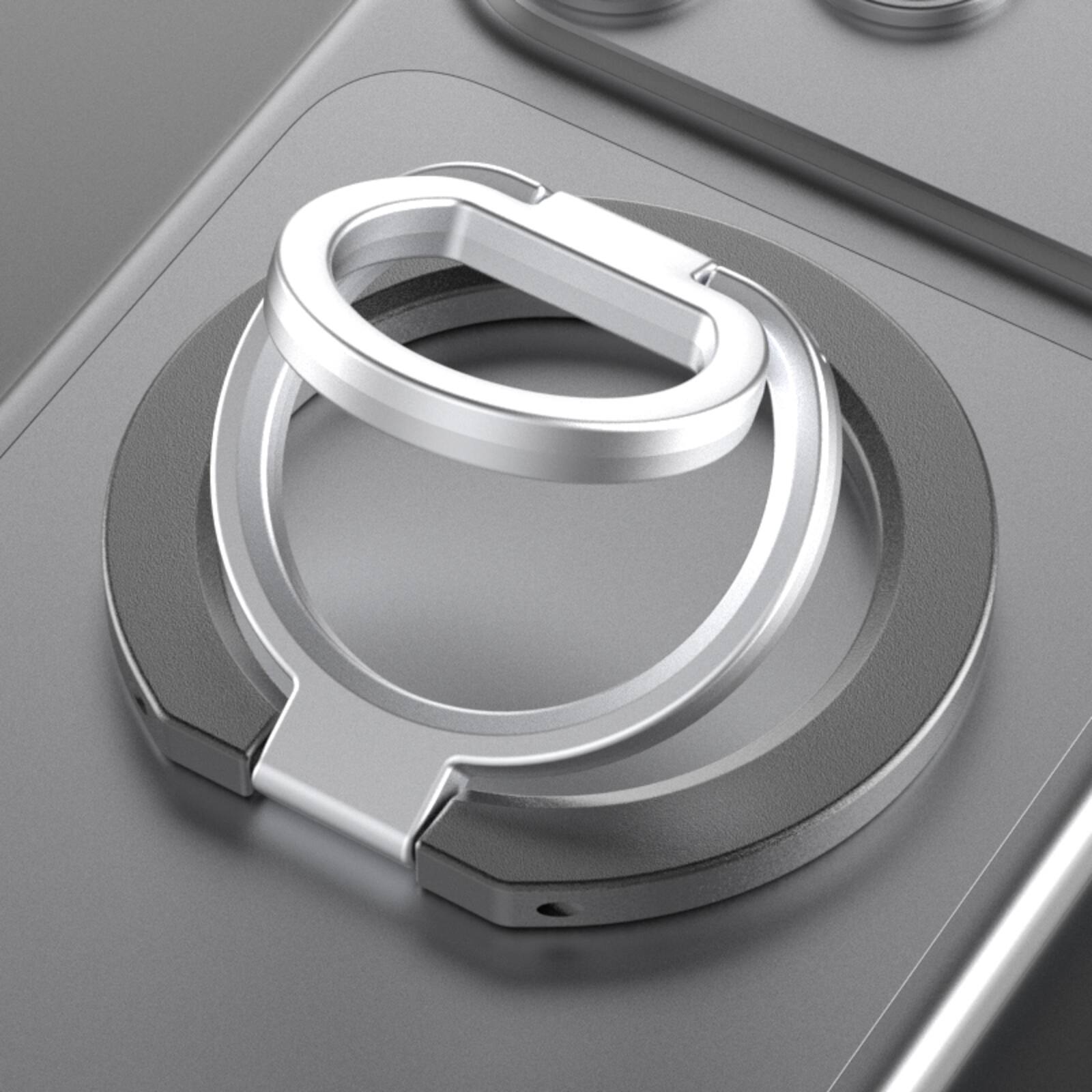 Alt View 7. UUCOVER - Magnetic Ring Holder Dual-Side Magnets Gym Phone Ring Grip Rotating Kickstand Compatible with MagSafe Magnetic Car Mount - Gray.