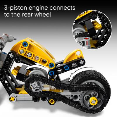 LEGO Technic Yellow Motorcycle Toy 42225 6590592 - Best Buy LEGO Technic Yellow Motorcycle Toy 42225 6590592 - Best Buy