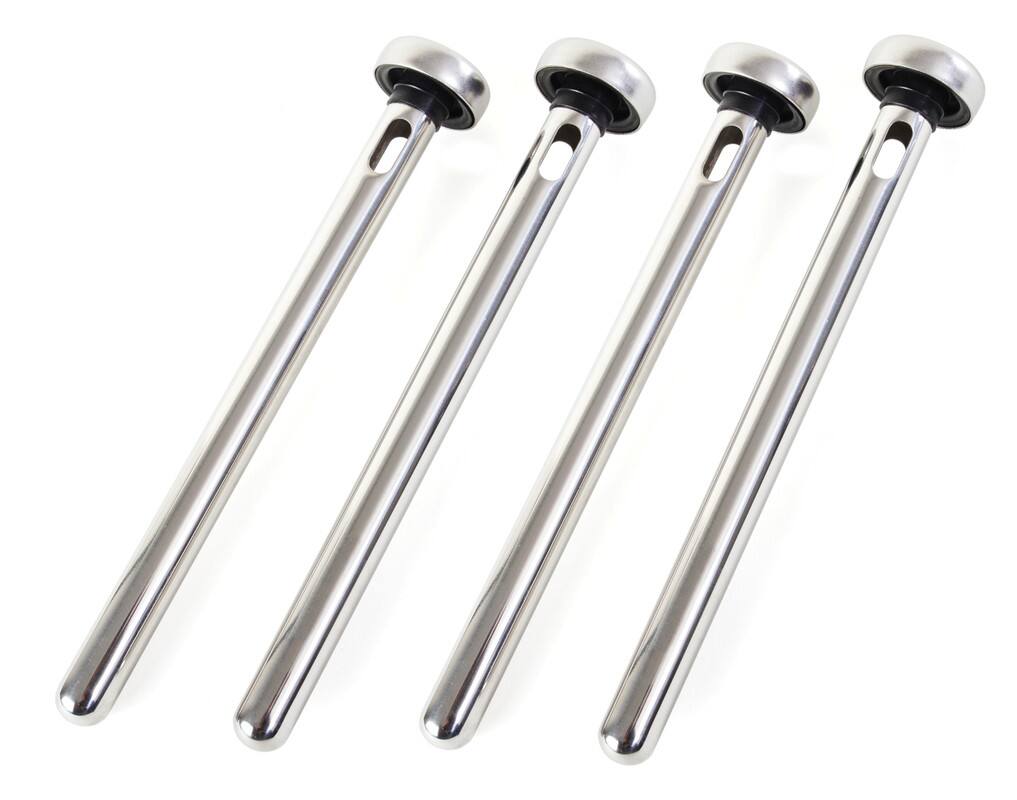 Back. Kitchen + Home - Stainless Steel Beer Bottle Chill Sticks - 4 Pack - silver.