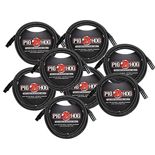 Pig Hog - PHM10 10' High Performance 8mm 3-Pin XLR Microphone Cable - 8 Pack - Black price history on PriceWatchPro