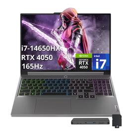 Lenovo - Legion i5 16" 2K Gaming Laptop,Intel i7-14650HX,64GB RAM,2TB SSD+1TB Dock Set,GeForce RTX 4050,Win 11 Pro - Gray