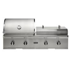 Front. Coyote Outdoor Living - 50" Coyote Outdoor Living Combination Liquid Propane Gas (LP) Grill and Flat Top Grill - Stainless Steel.