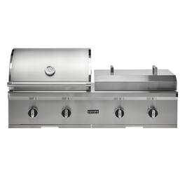 50" Coyote Outdoor Living Combination Natural Gas (NG) Grill and Flat Top Grill - Stainless Steel