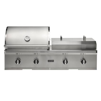 Front. Coyote Outdoor Living - 50" Coyote Outdoor Living Combination Natural Gas (NG) Grill and Flat Top Grill - Stainless Steel.