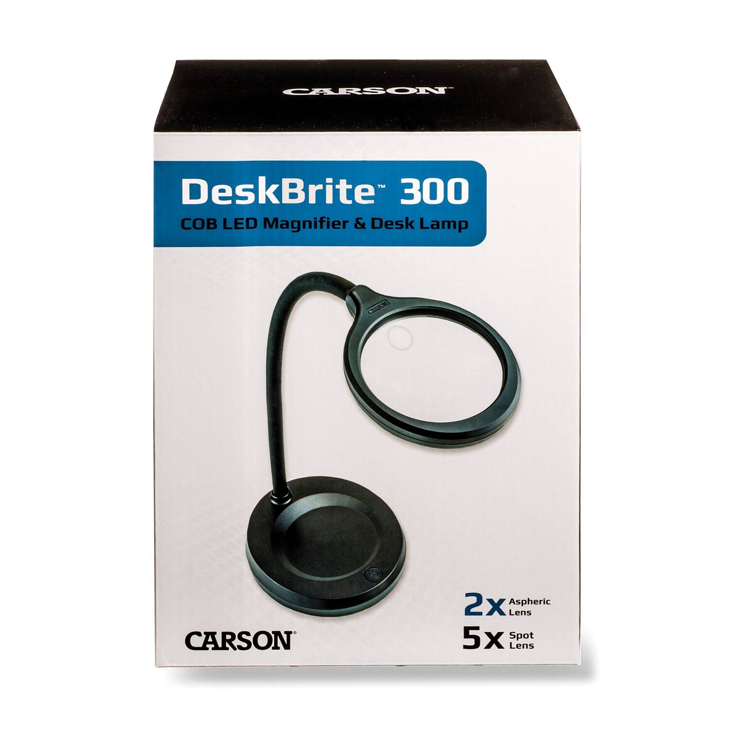 CARSON DeskBrite 300 COB LED Magnifier & Desk Lamp  
CARSON 2x Aspheric Lens 5x Spot Lens