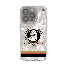 Keyscaper - NHL - Anaheim Ducks iPhone Stripe Clear Ice Case - 16e - Multicolor