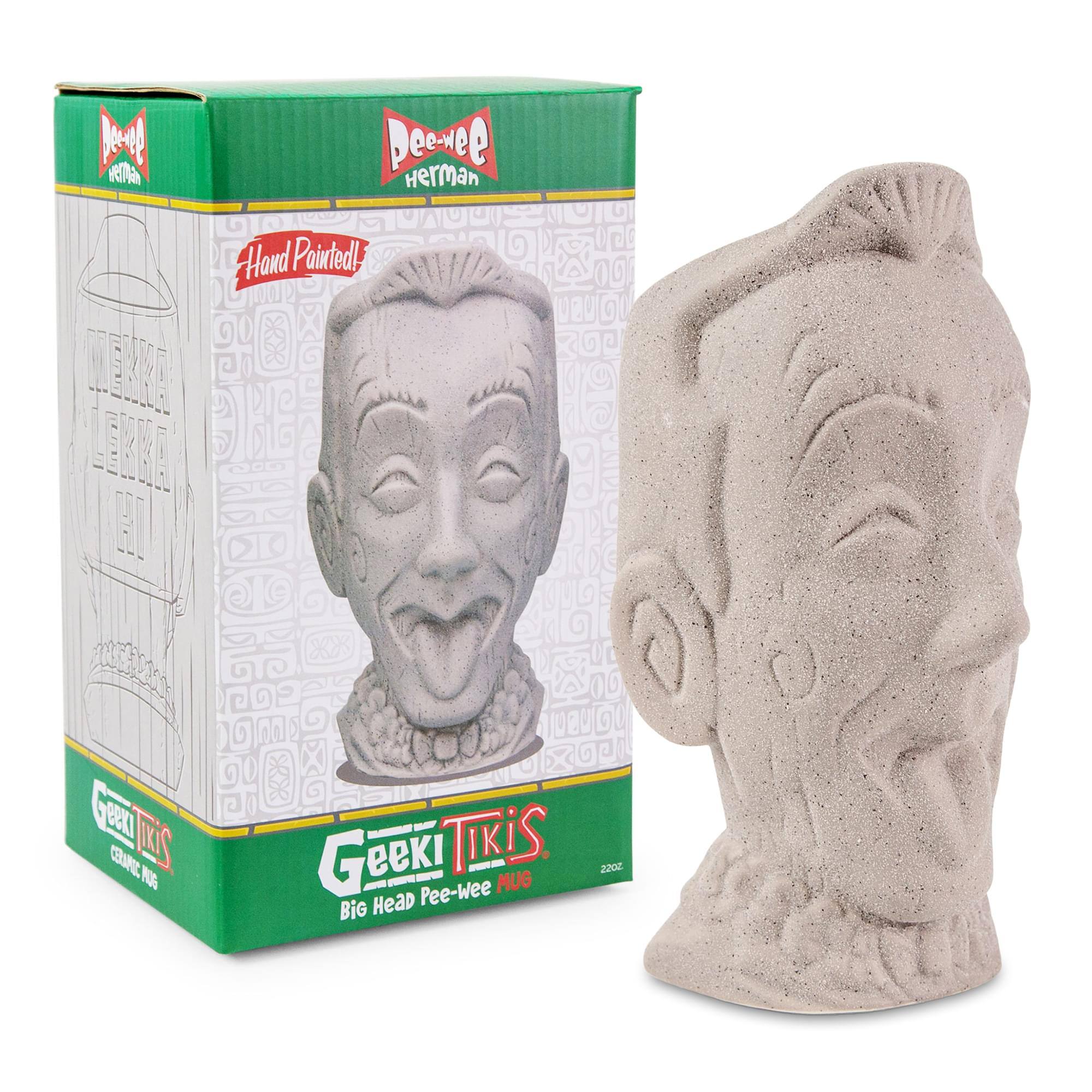 Pee-wee Herman Hand Painted!  
Tela Lerka H Boi S Crancc Ne Geeki Tikis - Pee-wee Mug Big Head 220