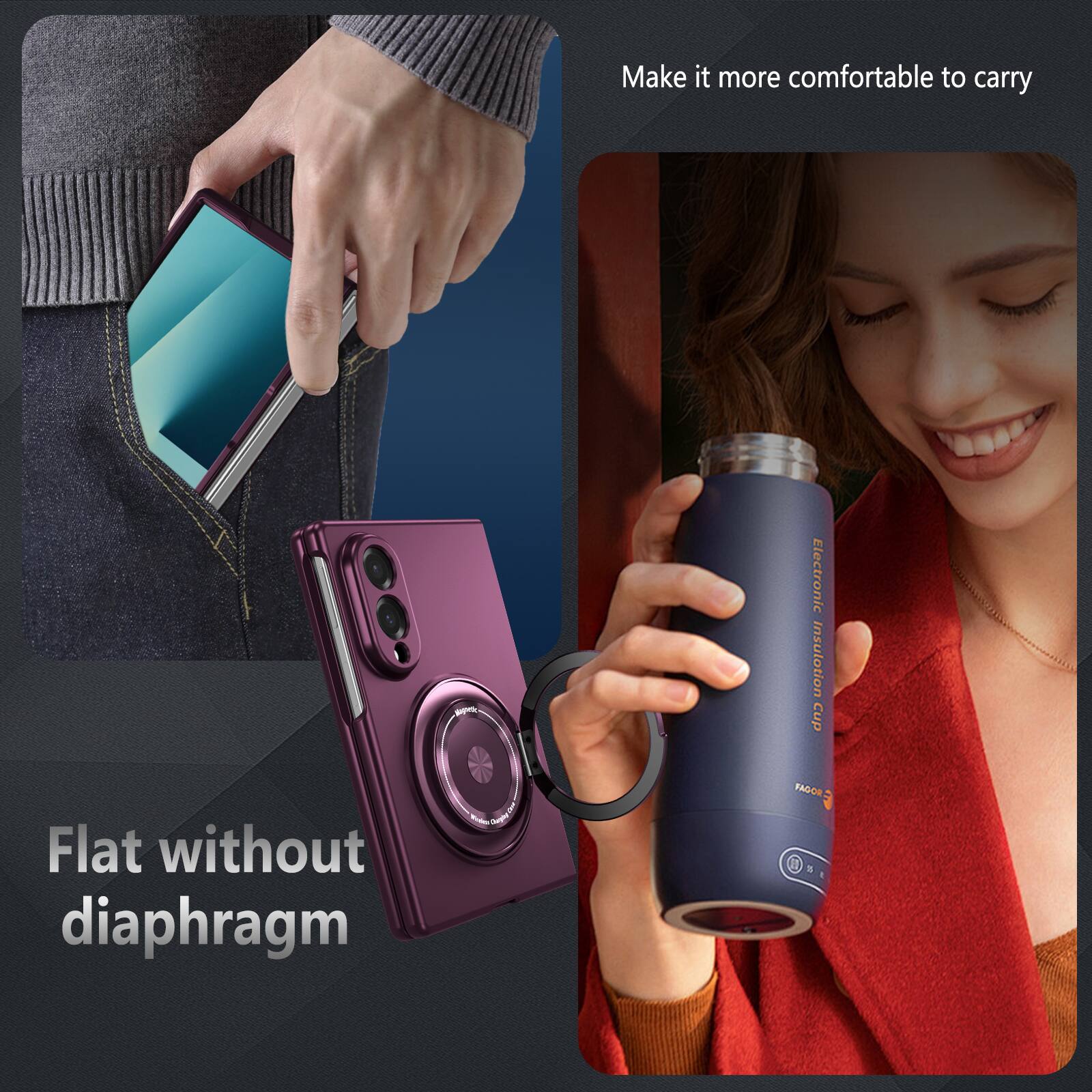 Make it more comfortable to carry

Flat without diaphragm

Electronic Cup Insulation FAGOR