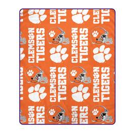 Pegasus - Clemson Tigers 50" x 60" Homefield Stacked Logos Ultra Soft Blanket - Multicolor