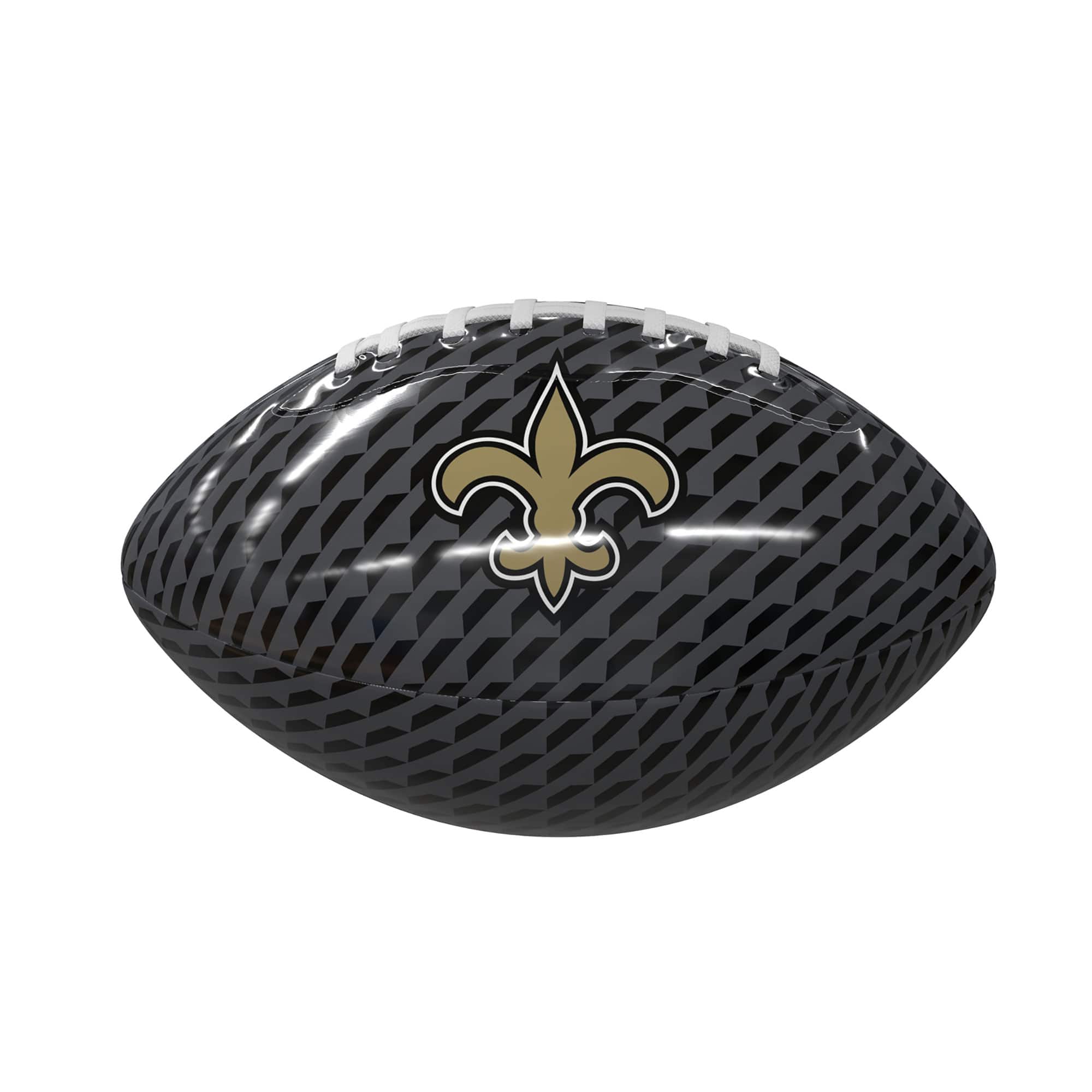 Front. Logo Brands - New Orleans Saints Rubber Glossy Mini Football - Multicolor.