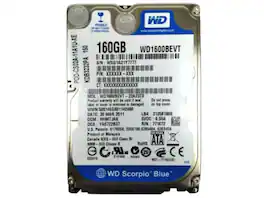 Western Digital - Refurbished Excellent - WD1600BEVT Scorpio Blue Hard Drive 160GB 2.5"
