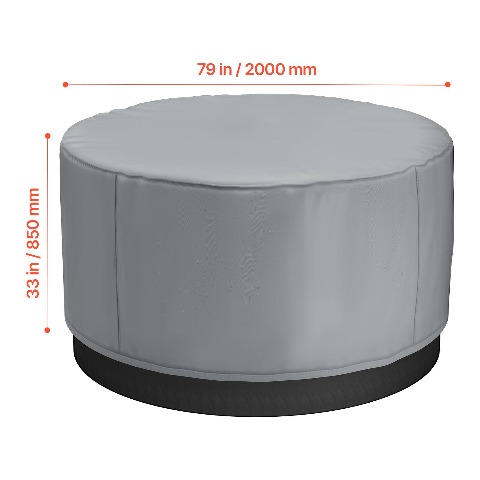 79 in / 2000 mm  
33 in / 850 mm