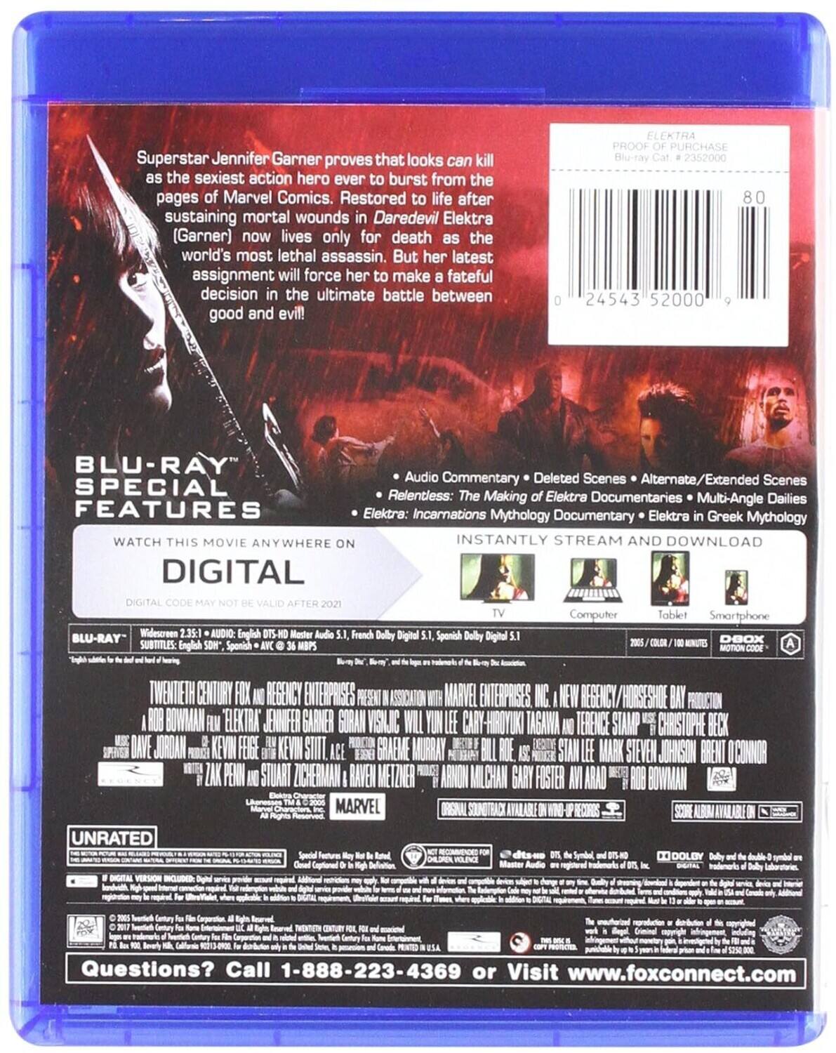 Alt View 1. Elektra Dc   - BLU-RAY.