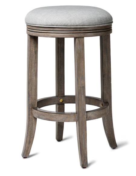 Maven Lane - 26" Eva Counter Stool Finish with Fabric Upholstery - Reclaimed Oak