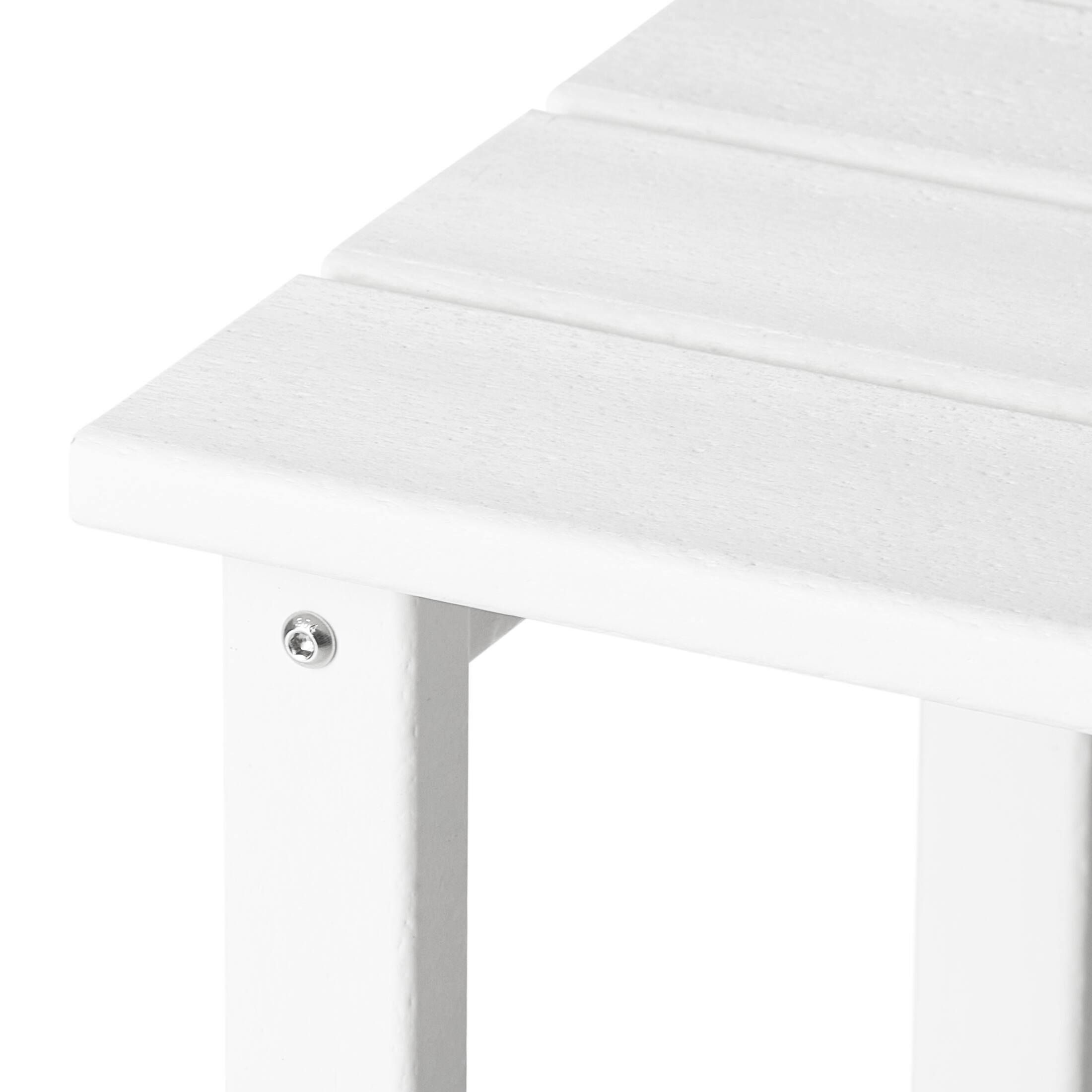 Alt View 4. WestinTrends - WestinTrends Malibu 14" square outdoor Side table for Adirondack chair - White.
