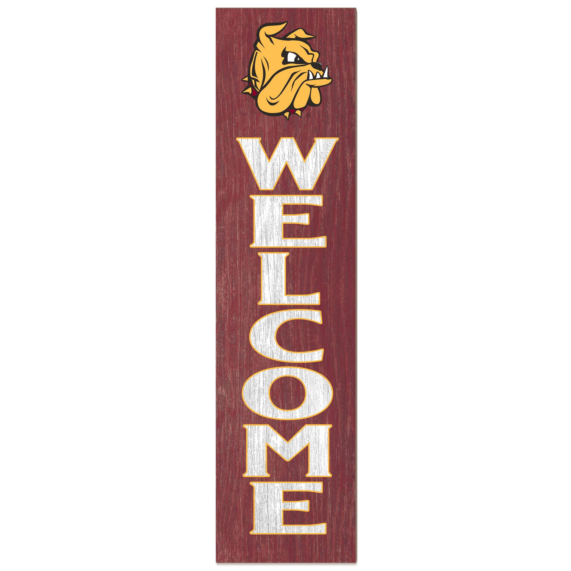Minnesota Duluth Bulldogs 12'' x 48'' Welcome Outdoor Leaner