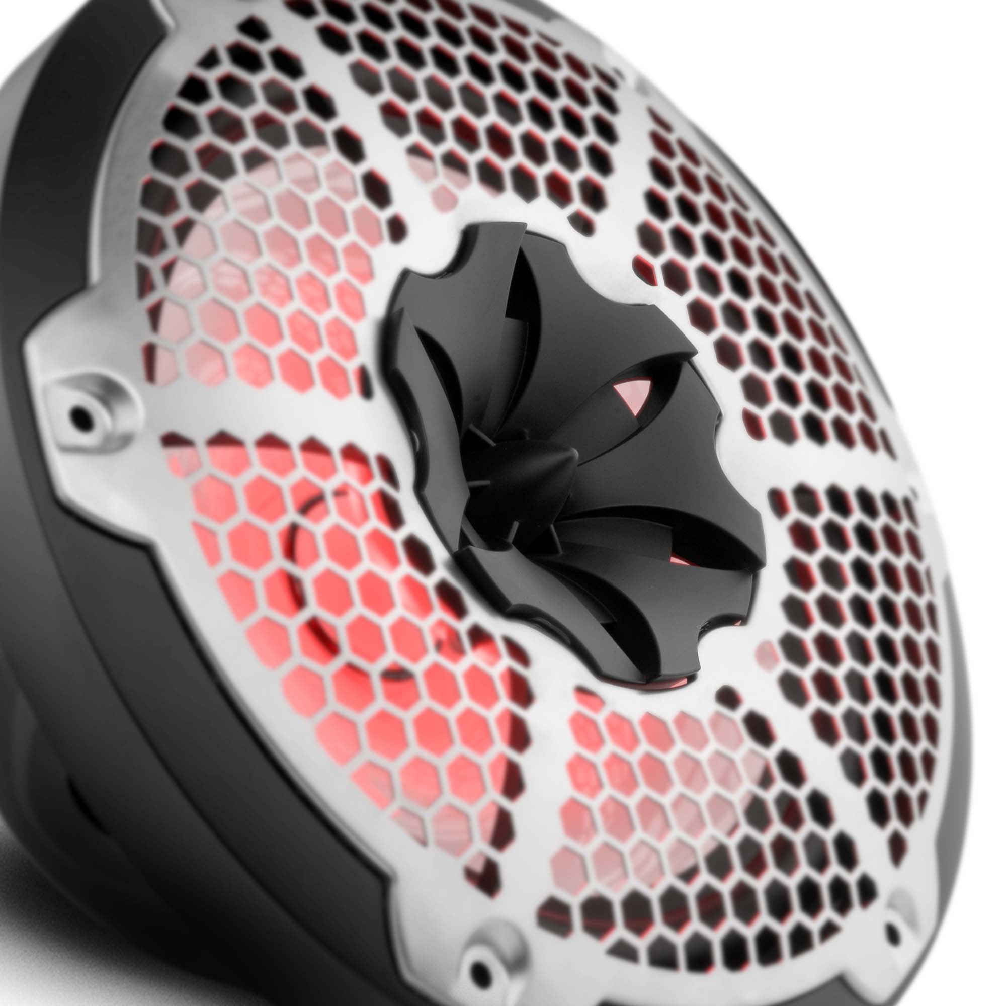 Alt View 1. DS18 Audio - NXL 10" 2-way Coaxial Speaker with RGB LED Lights, Built-in Driver and Grille (Pair), 200W RMS 4-Ohm - Black.