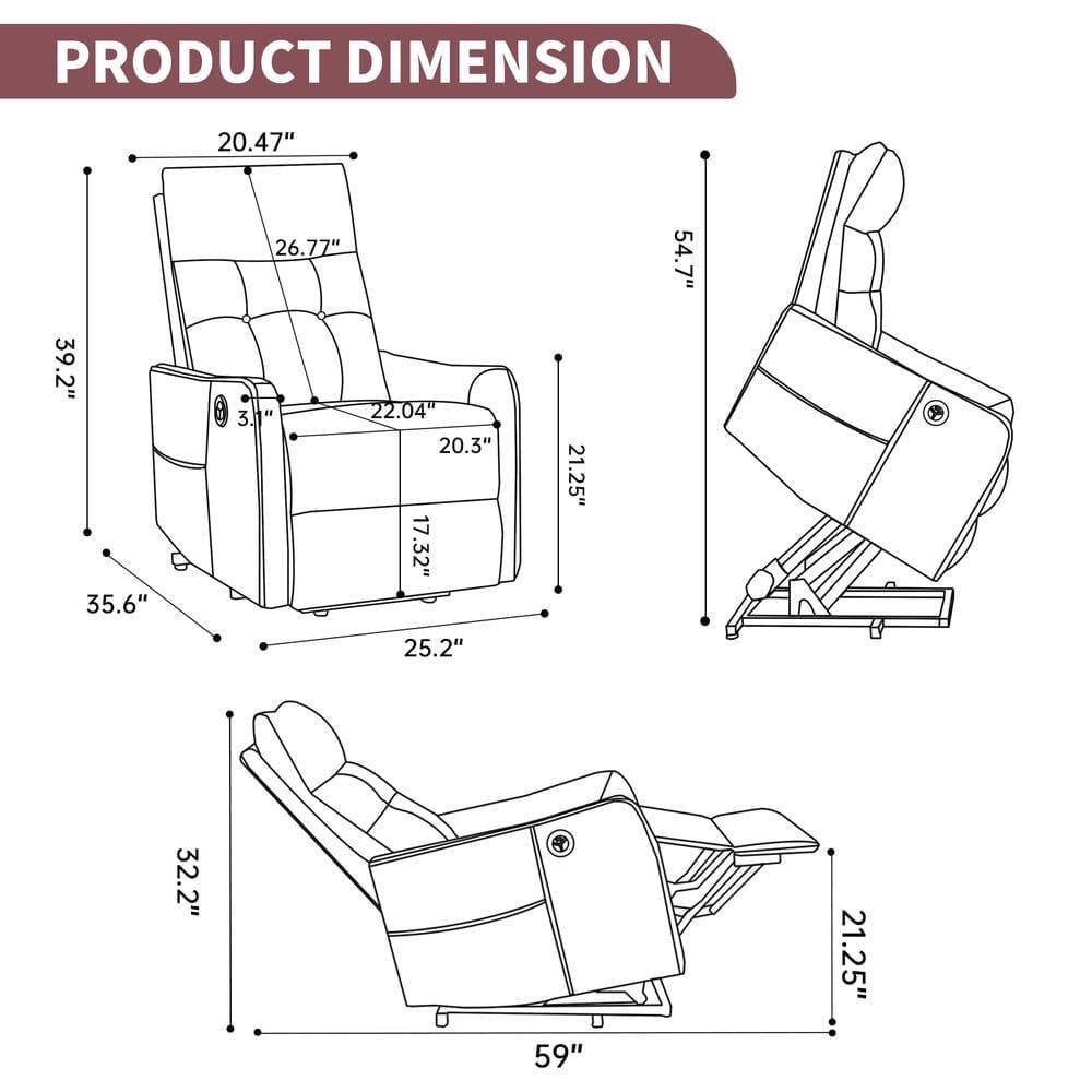 PRODUCT DIMENSION

- 20.47"
- 39.2"
- 35.6"
- 26.77"
- 22.04"
- 20.3"
- 17.32"
- 21.25"
- 54.7"
- 25.2"
- 32.2"
- 59"
- 21.25"