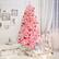 Alt View 12. Costway - 7.5ft Snow Flocked Hinged Artificial Christmas Tree with Metal Stand - Pink.